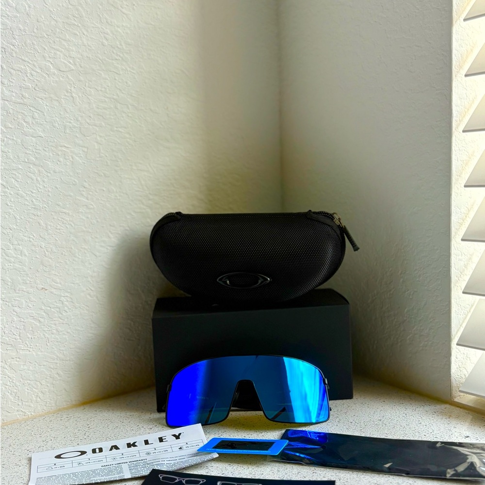 Oakley Sutro TI Titanium Blue Polarized Sunglasses